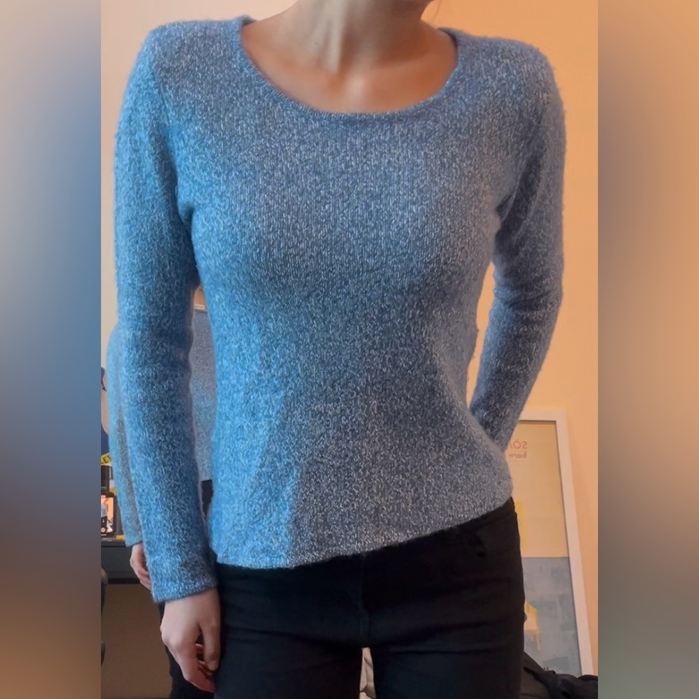 Cashmere Blue Knit Sweater from Baldwin size Small